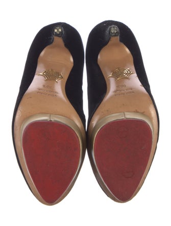 Charlotte Olympia Velvet Pumps