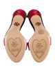Charlotte Olympia Suede Colorblock Pattern Sandals