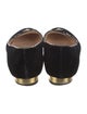 Charlotte Olympia Velvet Embroidered Accent Loafers