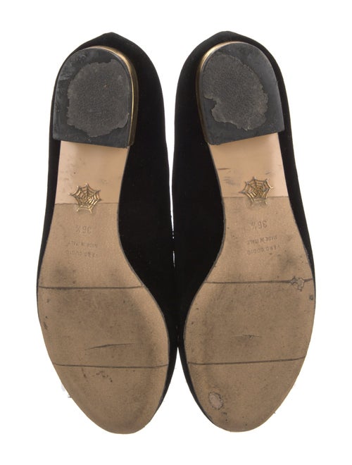 Charlotte Olympia Velvet Embroidered Accent Loafers