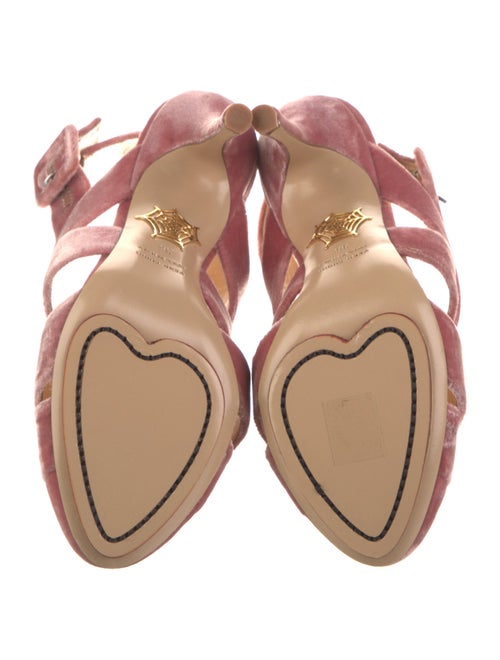 Charlotte Olympia Velvet Slingback Pumps