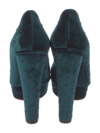 Charlotte Olympia Velvet Pumps