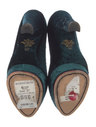 Charlotte Olympia Velvet Pumps