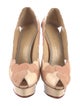 Charlotte Olympia Suede Cutout Accent Pumps
