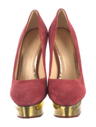Charlotte Olympia Suede Pumps