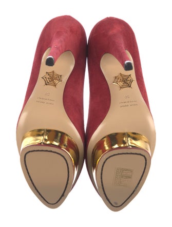 Charlotte Olympia Suede Pumps