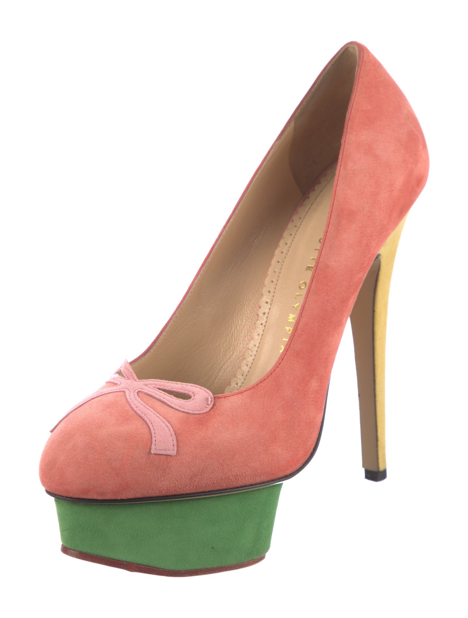 Charlotte Olympia Suede Pumps