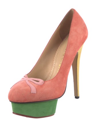 Charlotte Olympia Suede Pumps