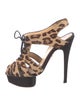 Charlotte Olympia Ponyhair Animal Print T-Strap Pumps
