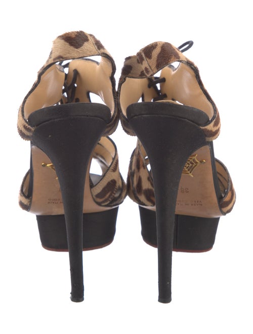 Charlotte Olympia Ponyhair Animal Print T-Strap Pumps