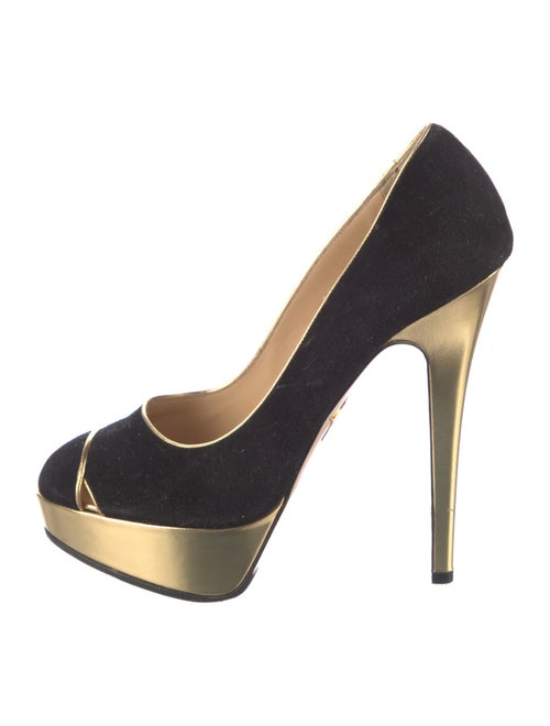 Charlotte Olympia Suede Pumps