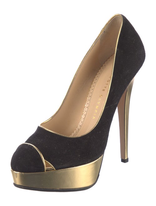 Charlotte Olympia Suede Pumps