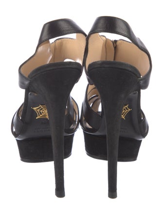 Charlotte Olympia Leather T-Strap Pumps