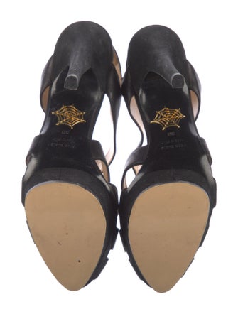 Charlotte Olympia Leather T-Strap Pumps
