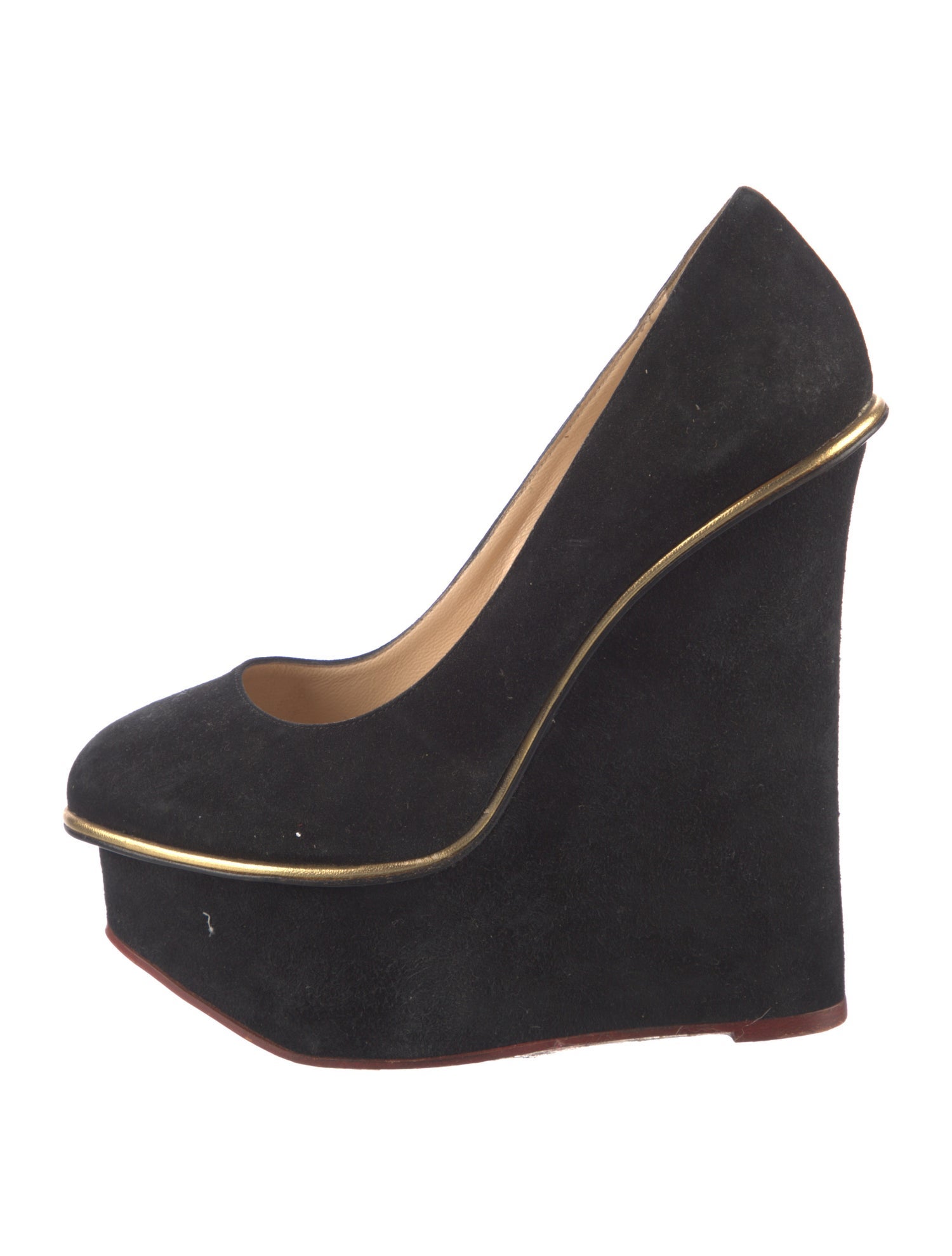 Charlotte Olympia Suede Pumps