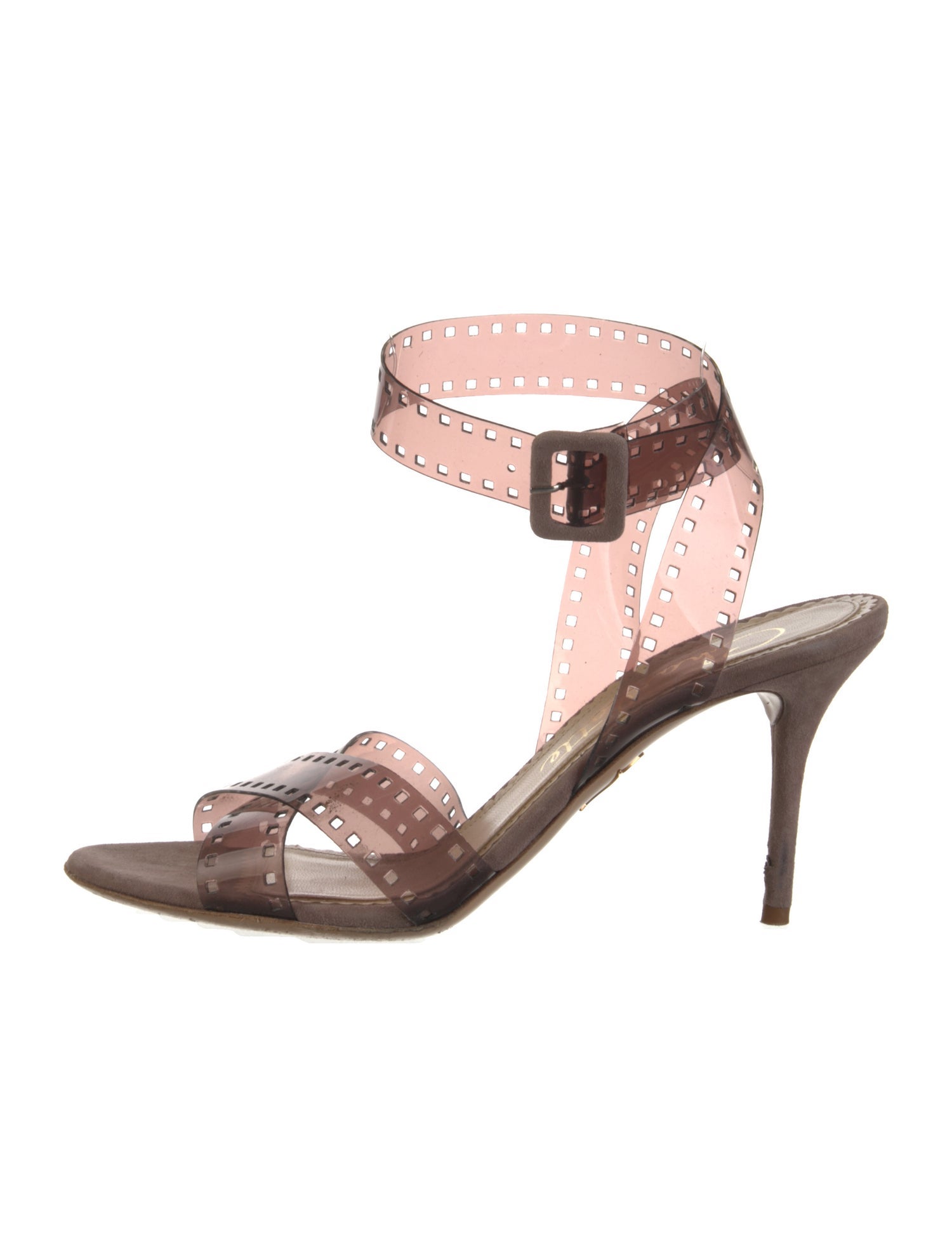 Charlotte Olympia Leather Lasercut Accents Sandals