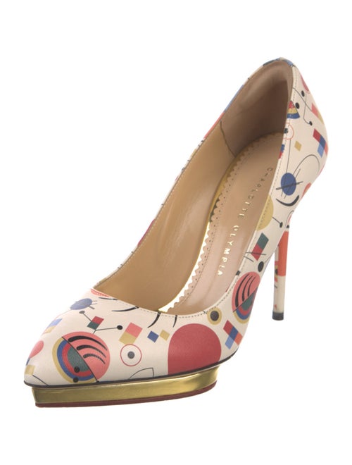 Charlotte Olympia Leather Printed Pumps
