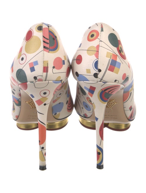 Charlotte Olympia Leather Printed Pumps