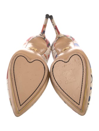Charlotte Olympia Leather Printed Pumps