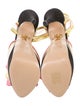 Charlotte Olympia Leather Colorblock Pattern Slingback Pumps
