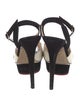 Charlotte Olympia Suede Colorblock Pattern Slingback Pumps