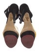 Charlotte Olympia Suede Colorblock Pattern Slingback Pumps