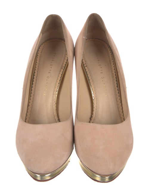 Charlotte Olympia Suede Pumps