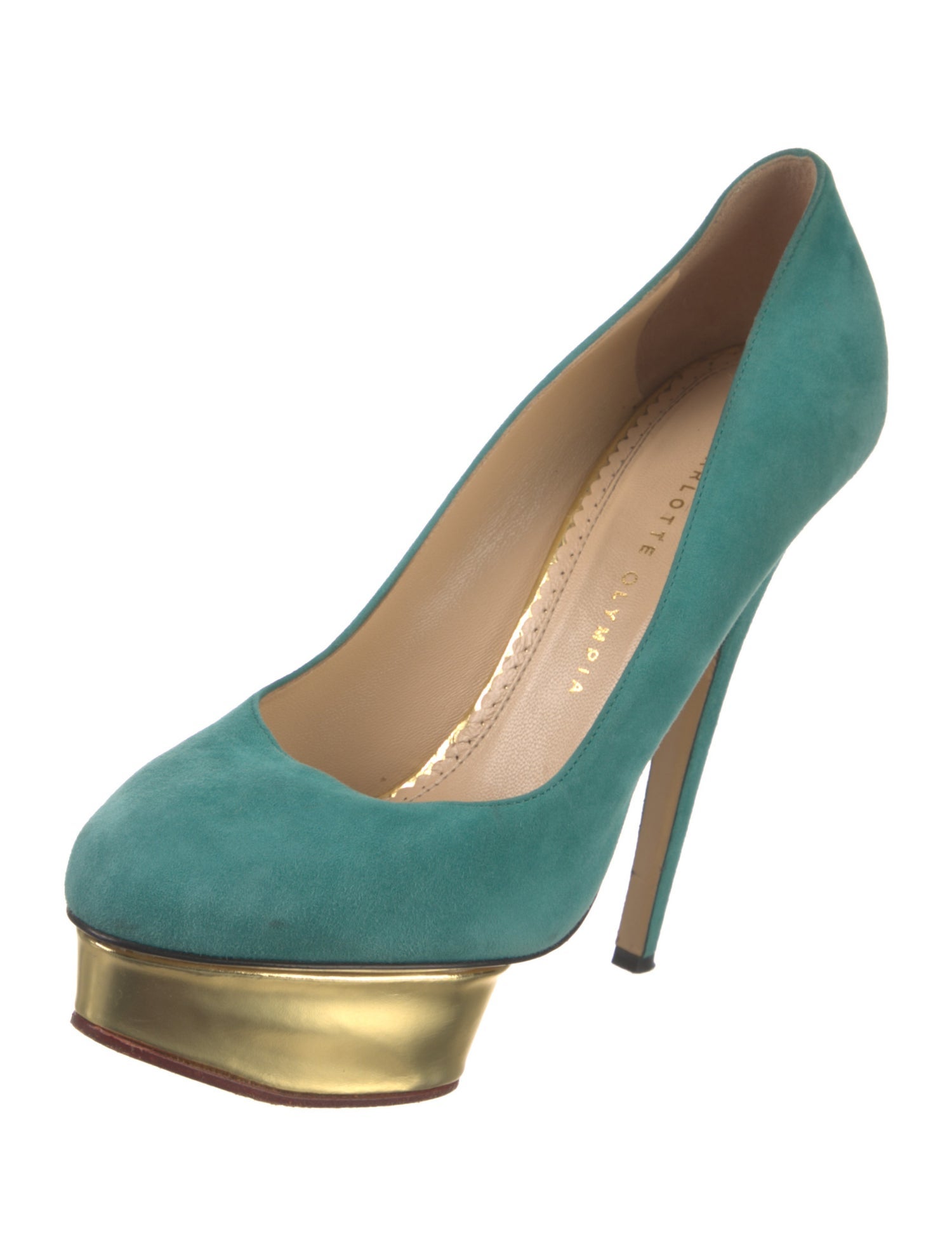 Charlotte Olympia Suede Pumps