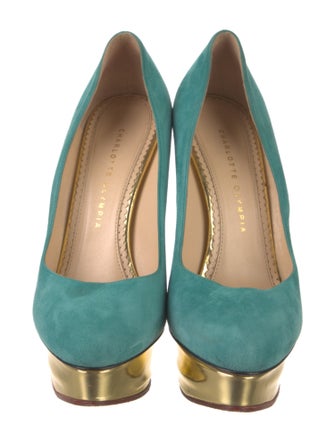 Charlotte Olympia Suede Pumps