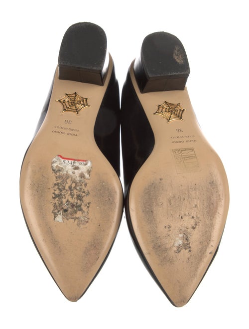 Charlotte Olympia Patent Leather Chain-Link Accents Pumps