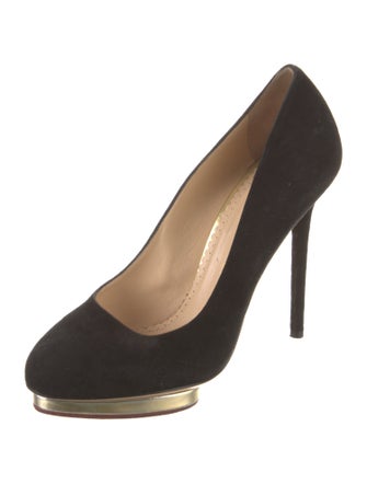 Charlotte Olympia Suede Pumps