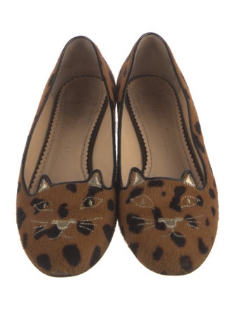 Charlotte Olympia Ponyhair Animal Print Loafers