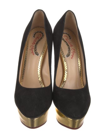 Charlotte Olympia Suede Pumps