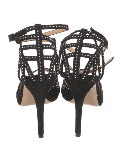Charlotte Olympia Suede Studded Accents D'Orsay Pumps