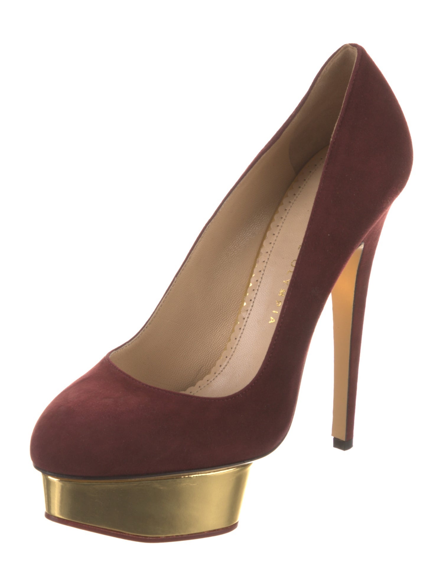 Charlotte Olympia Suede Pumps