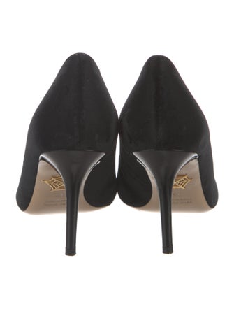 Charlotte Olympia Velvet Embroidered Accent Pumps