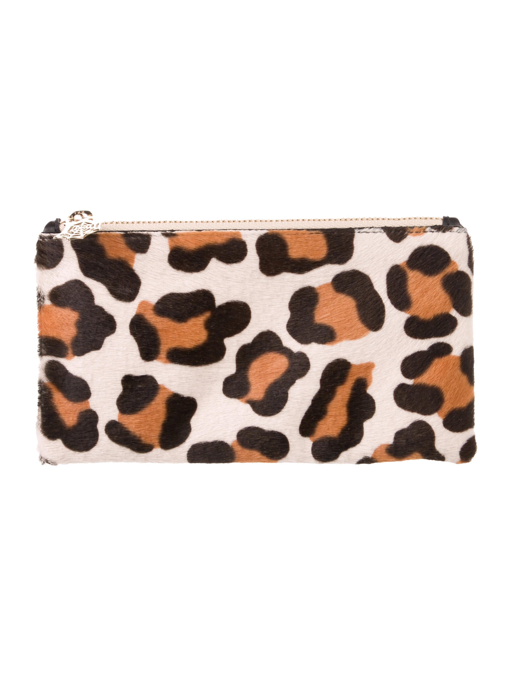 Charlotte Olympia Animal Print Ponyhair Cosmetic Bag