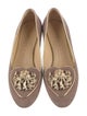 Charlotte Olympia Suede Crystal Embellishments Flats