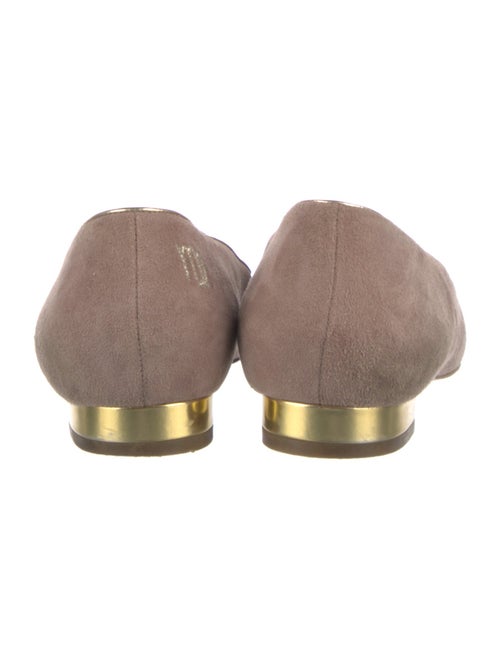 Charlotte Olympia Suede Crystal Embellishments Flats