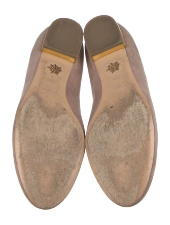 Charlotte Olympia Suede Crystal Embellishments Flats