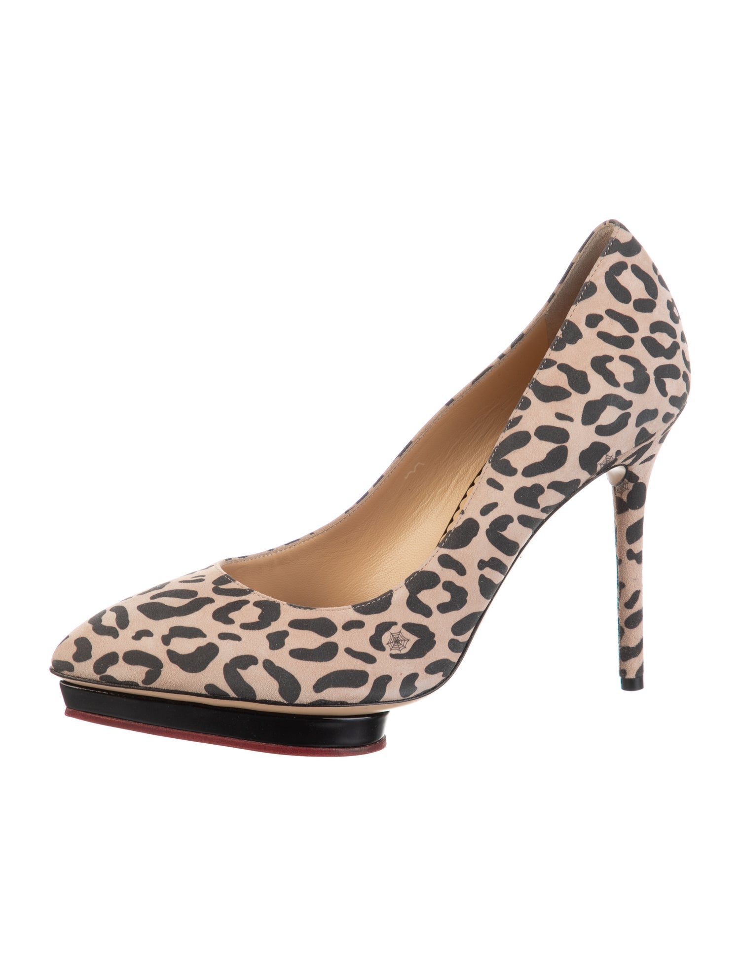 Charlotte Olympia Suede Animal Print Pumps w/ Tags