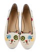 Charlotte Olympia Velvet Printed Loafers