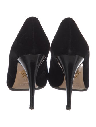 Charlotte Olympia Velvet Embroidered Accent Pumps