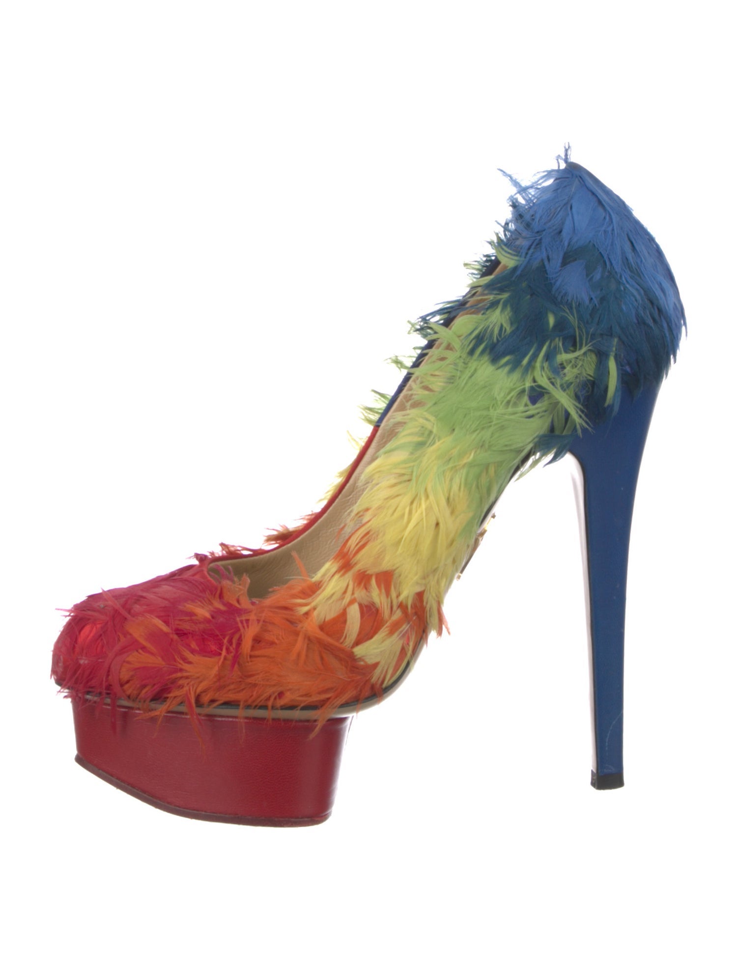 Charlotte Olympia Duck Feathers Pumps