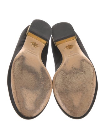 Charlotte Olympia Velvet Embroidered Accent Loafers