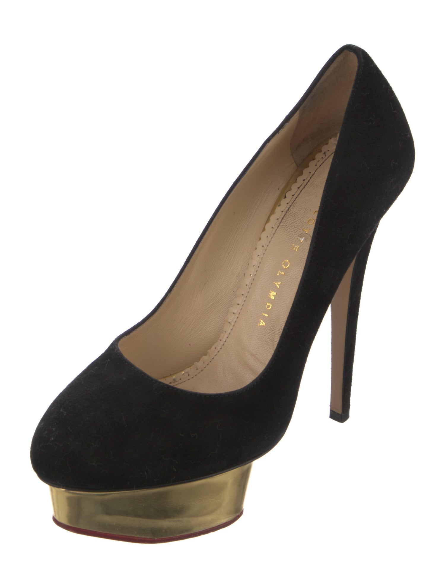 Charlotte Olympia Suede Pumps