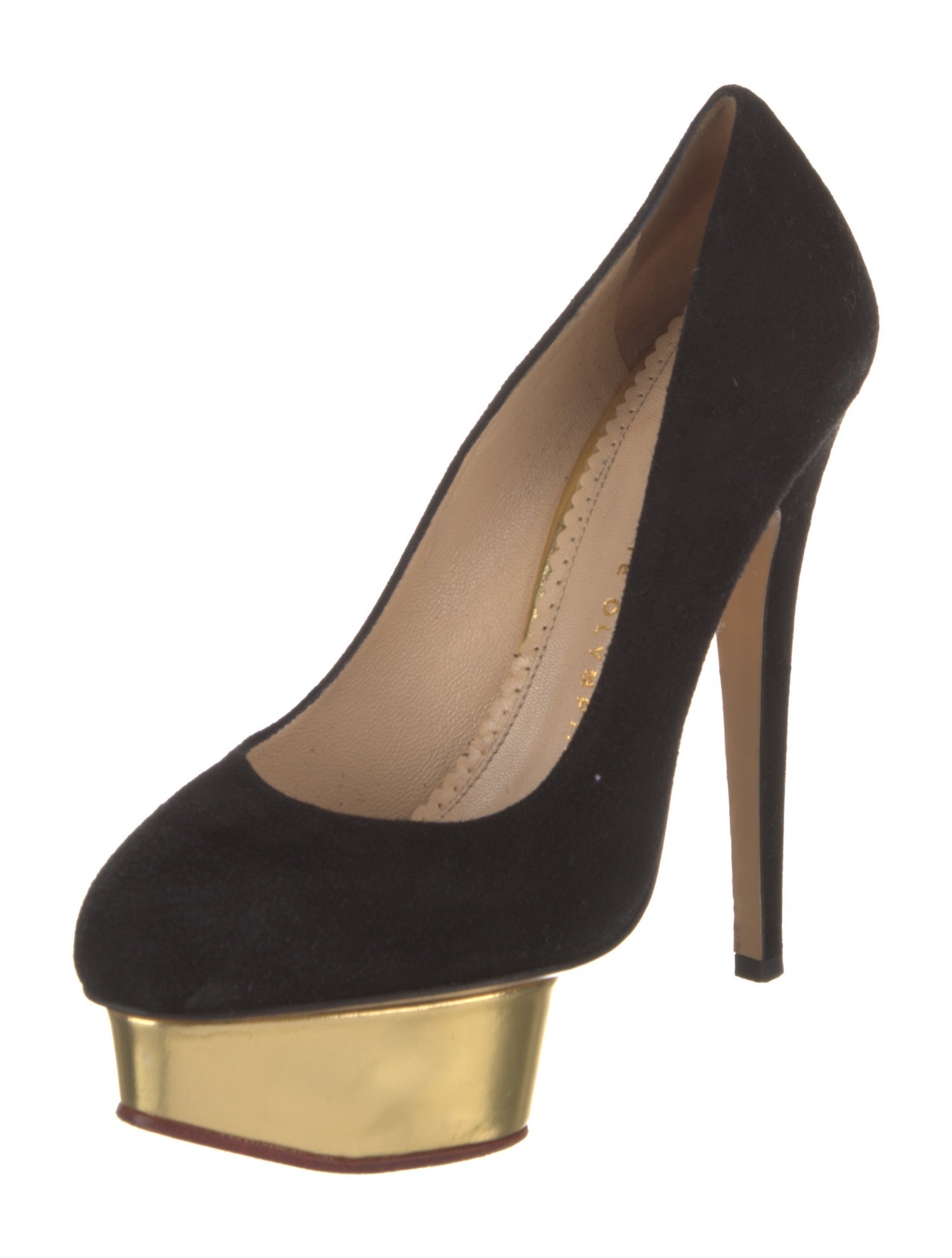 Charlotte Olympia Suede Pumps