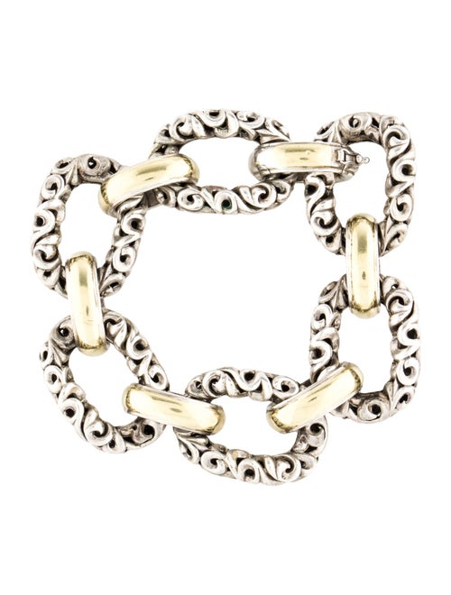 Charles Krypell Two-Tone Ivy Link Bracelet