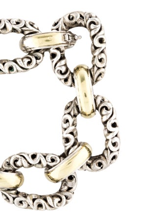 Charles Krypell Two-Tone Ivy Link Bracelet