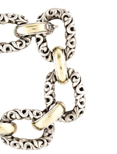 Charles Krypell Two-Tone Ivy Link Bracelet